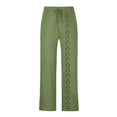 thumbnail image 5 of XINPING Black Work Pants Men Tall Regular Fit Solid Color Casual Pants Baggy Streetwear Joggers Beach Vacation Trousers, 5 of 5