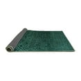 thumbnail image 2 of Ahgly Company Indoor Square Abstract Turquoise Blue Modern Area Rugs, 3' Square, 2 of 4