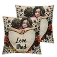 thumbnail image 2 of Nawypu Mom Gift from Daughter Son Hug Throw Pillow Cover I Love You Reminder Gift for Mom Mother Mama Birthday Gift Thanksgiving Gift (mom) 2pcs, 2 of 6