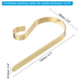 thumbnail image 2 of Christmas Stocking Holders, 6pcs Stocking Holder Stand Metal Hooks for Fireplace Decorations, Gold, 2 of 5
