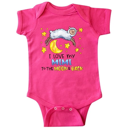 

Inktastic I Love my Mimi to the Moon and Back Cute Sheep Gift Baby Boy or Baby Girl Bodysuit