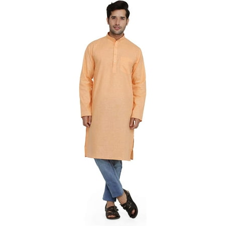 

Royal Kurta Men s Cotton Regular Kurta (718/Orange/Dobby//Kurta/40_Orange_40)