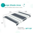 thumbnail image 2 of DEXS Spacious Patio Awning, Manual Retractable Outdoor Sun Shade Canopy, Durable for Deck and Door Shelter, Ideal for Patio Lounging, Garden Protection, UV-Resistant 13x9.8 ft-Blue Stripes, 2 of 7