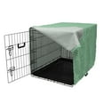 thumbnail image 3 of Abstract Green Dog Crate Cover, Gingham Pattern Crossing Lines and Little Squares, Easy to Use Pet Kennel Cover Small Dogs Puppies Kittens, 7 Sizes, Forest Green Fern Green, by Ambesonne, 3 of 6