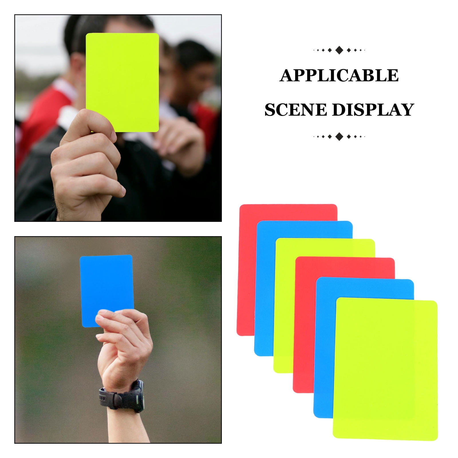 ETHZZLE 12Pcs Soccer Referee Card Set Assorted Colors PVC Professional Penalty Warning Kit