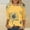 Yellow 6, variant on YOTAMI Summer Tops for Women Plus Size 3/4 Length Sleeve Shirts Sunflower Print Crew Neck Loose Blouses Yellow