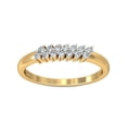 thumbnail image 4 of Double Row Diamond Wedding Band for Her in Yellow Gold, 4 of 4