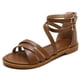 thumbnail image 1 of Sandalias Gladiador Cross Strappy Beach para mujeres (40) Brown, 1 of 9