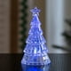 thumbnail image 3 of Adornos navideños Mini árbol de Navidad de cristal luminoso Adorno de escritorio Regalo navideño para niños Luces decorativas, 3 of 5