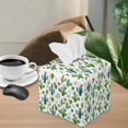 thumbnail image 2 of ZUXONGSY Cactus Square Tissue Box Covers Modern PU Leather Tissue Box Holder Customized Printed Tissue Cover Waterproof Tissue Cover Bedroom Office Desk Accessories, 2 of 7