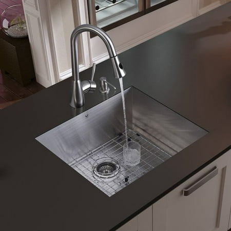 VIGO All in One 23 L x 20 W Undermount Kitchen Sink with Faucet