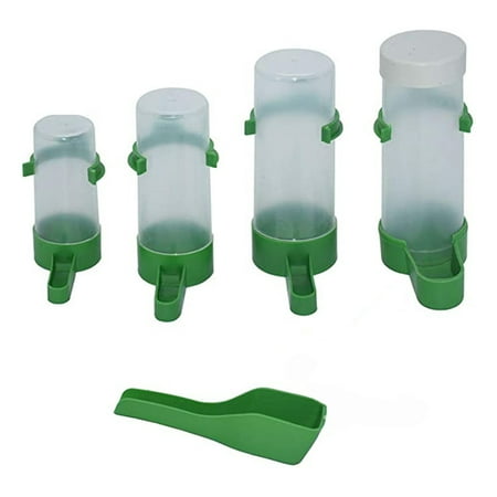 SPRING PARK Automatic Bird Feeder Water Dispenser Set, Food Bowl Bottle Drinker Container Cups Cage for Small Bird Pet Parrot Budgie Lovebirds Cockatiel Canaries Parakeets Finch