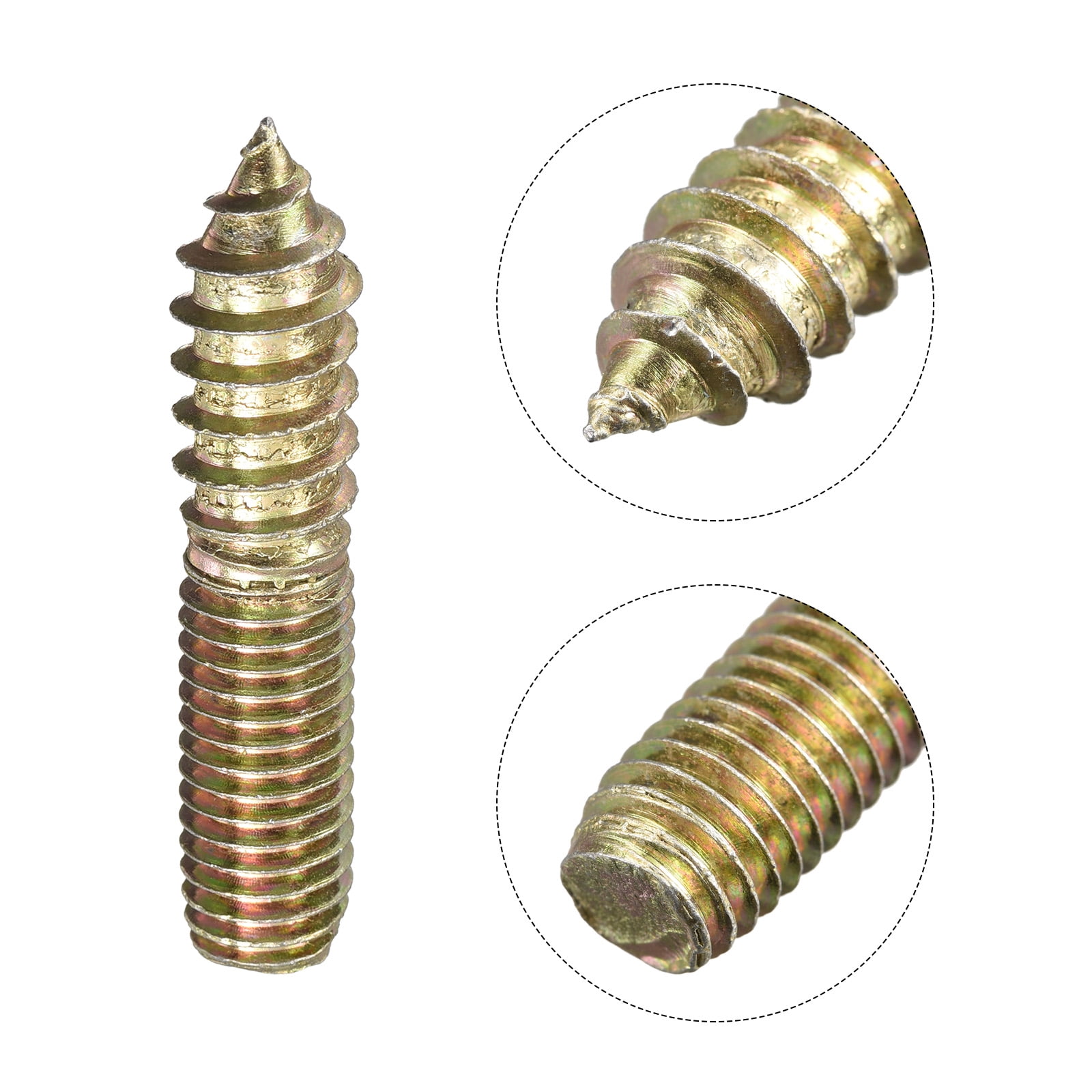 M10x50mm Hanger Bolts, 30 Pack Double Ended Thread Dowel Screws