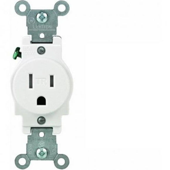 Leviton Mfg R52-T5015-0WS Tamper Resistant Outlet- White