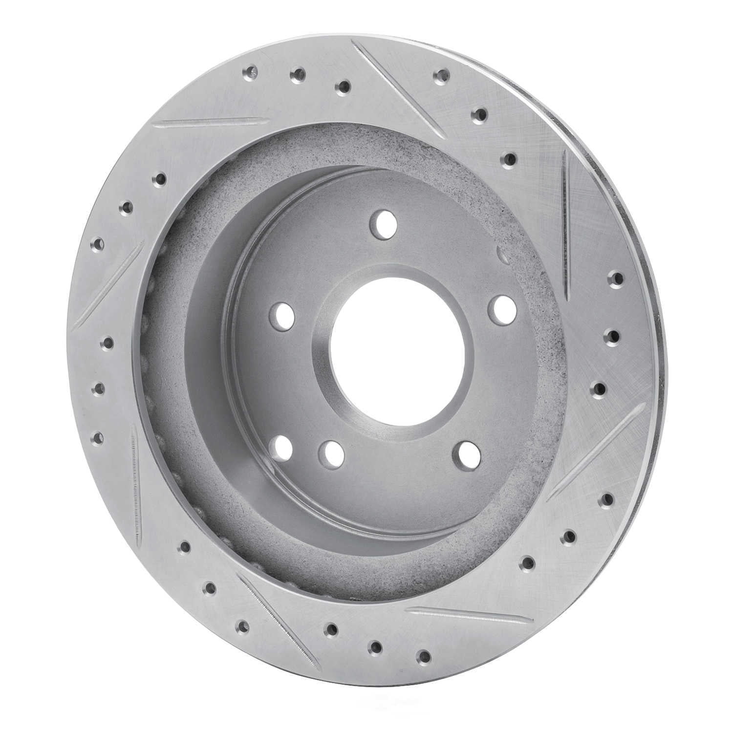 Dynamic Friction Company 631-47016L DFC Brake Rotor - Drilled And Slotted - Silver