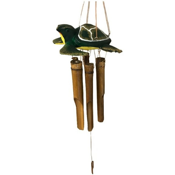 Chesapeake Bay 10774  Wood Coastal Sea Turtle Wind Chime, 32 Inches
