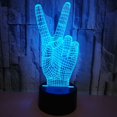 thumbnail image 1 of Victory V Gesture 3D Light 7 Color Touch Light Estereoscópico 3D Vision Light JAMW Sencillez, 1 of 5
