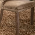 thumbnail image 5 of Dining Chairs Set of 2, Velvet Button Tufted Dining Chairs with Nailhead Trim, Armless Accent Side Chairs with Solid Rubber Wood Legs, Counter Height Stools for Bar Dining Room Kitchen, Khaki, 5 of 9
