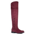 thumbnail image 3 of DREAM PAIRS Women's Fashion Over The Knee High Low Block Heel Riding Boots HI_FLAT BURGUNDY Size 6.5, 3 of 6