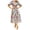 Light Gray, variant on Women's Floral Print Boho Dress Long Sleeve Wrap V Neck Ruffle Belted A-Line Flowy Maxi Dresses