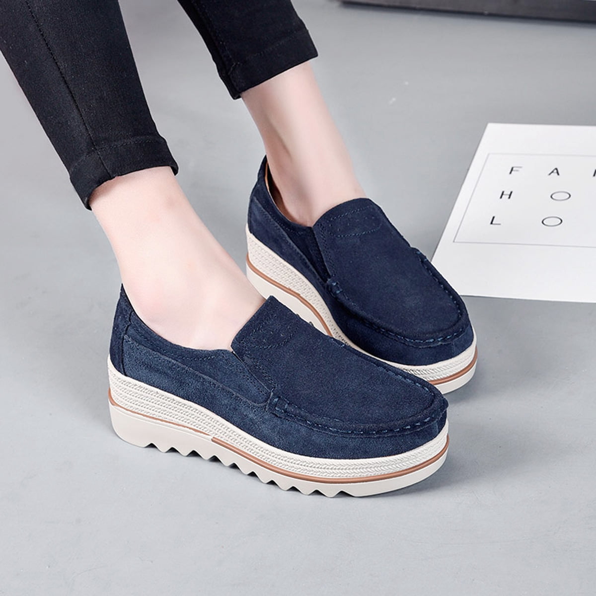 Fashion Women Shake Shoes Suede Leather 