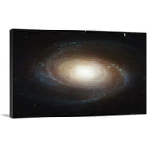 ARTCANVAS Hubble Telescope Grand Design Spiral Galaxy M81 Canvas Art Print - Size: 26" x 18" (0.75" Deep)