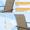 thumbnail image 6 of Memoryfield Outdoor Swivel Bar Stools Set of 2, Bar Height Patio Chairs with High Back & Armrests, Textilene Fabric Bar Stools for Patio, Deck, Backyard & Garden, Gray, 6 of 7