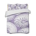 thumbnail image 2 of Quilts Full Size, Coastal Shell Purple Soft Comforter Bedding Set for Bed, Summer Ocean Shell Beach Lightweight Quilted Bedspread with Pillow Cover(2 Pieces) for All Season, 78x90 Inch, 2 of 9