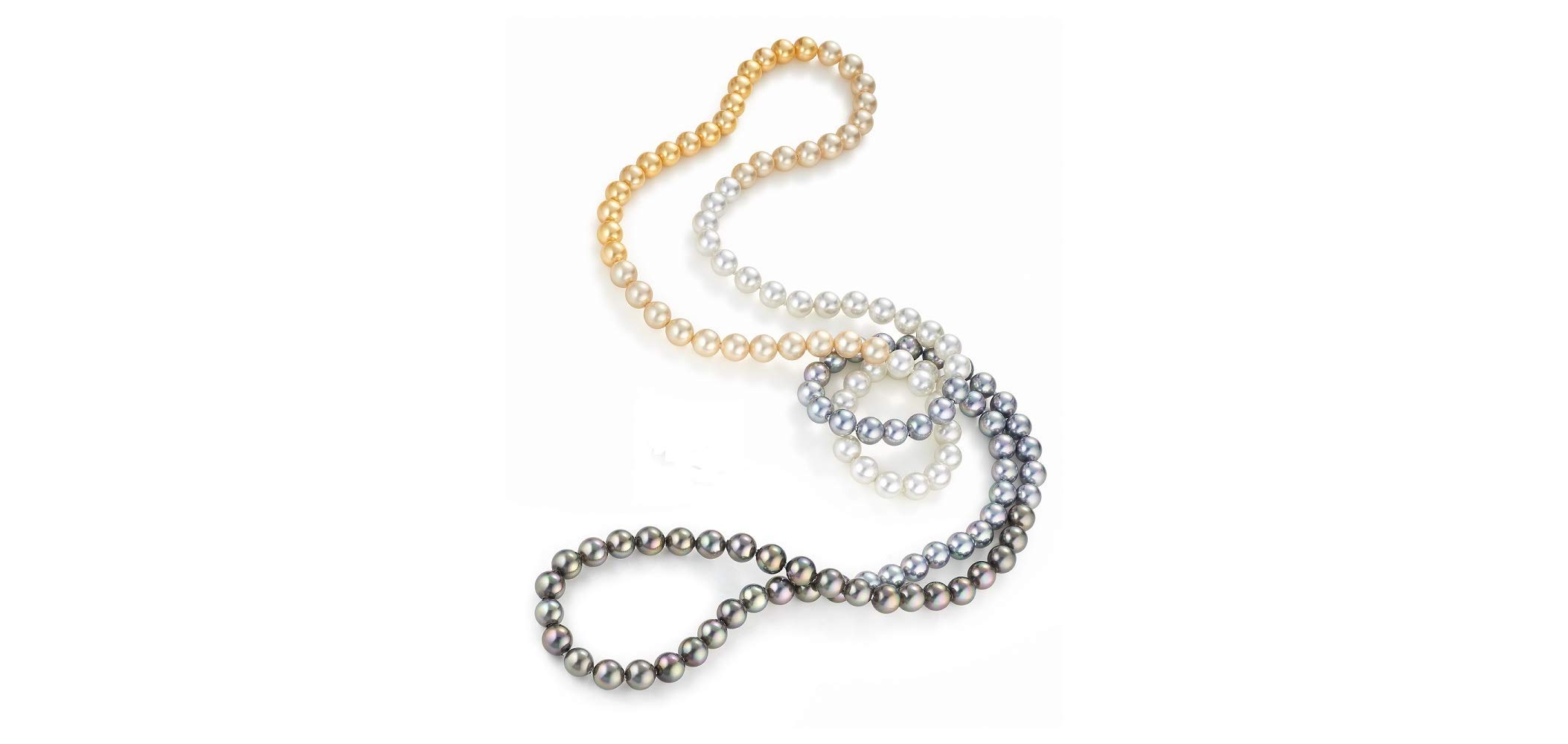 8mm Multicolor South Sea Shell Pearl Jewelry Set - Necklace (18") With Bracelet & Earrings