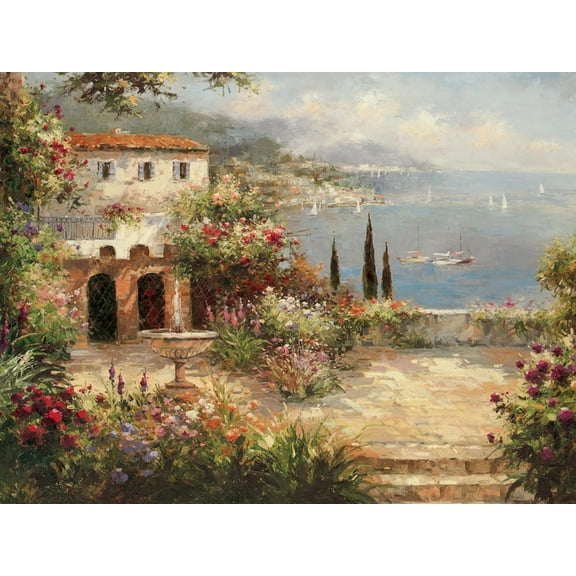 Art.com Mediterranean Villa Art Print by Peter Bell, 16" x 12"