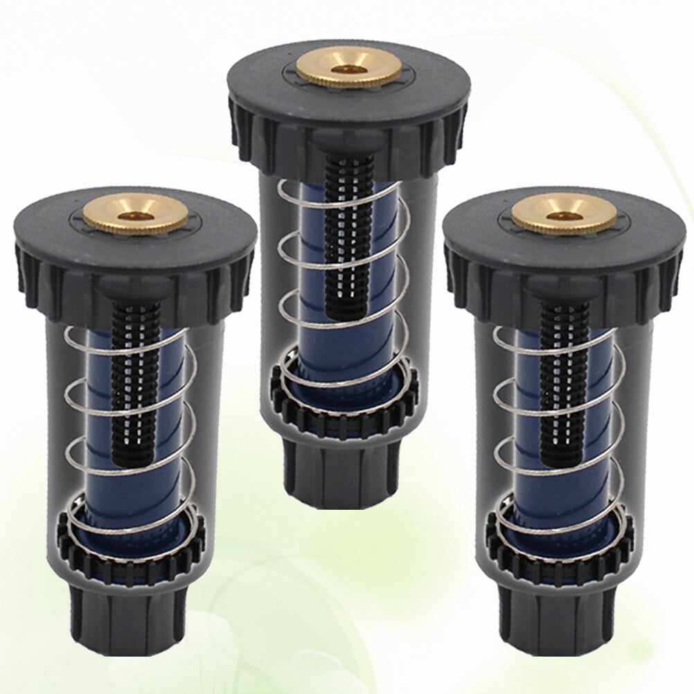 BESTONZON Water Spray Nozzle Pop-Up Sprinklers ABS 3PCS for Lawn Yard Garden Black