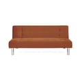 thumbnail image 2 of Serta Navis Modern Futon with USB Ports, Camel Brown Fabric, 2 of 9