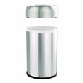 thumbnail image 4 of Open Top Trash Can, 13 gal, Plastic/Stainless Steel, Silver | Bundle of 2, 4 of 6