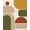 Beige, Pattern 1, variant on ODIKA 8'x10' Washable Area Rug Earthy Tones Geometric Abstract Artwork Modern Minimalist Shapes and Lines for Dining Room, Large Office, Lounge, Non-Slip Chair-Friendly Mat