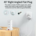 thumbnail image 3 of Power Strip Tower 12 Outlets with 4 USB Ports Surge Protector Electric Charging Station 6.5ft Cord, White, 3 of 8