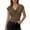 A70 Brown, variant on Slim Fit Ribbed Knit Top for Women Cowl Neck Cap Sleeve Textured Soft Stretchy Pullover Basic Color Casual Summer Fashion Tee Shirt