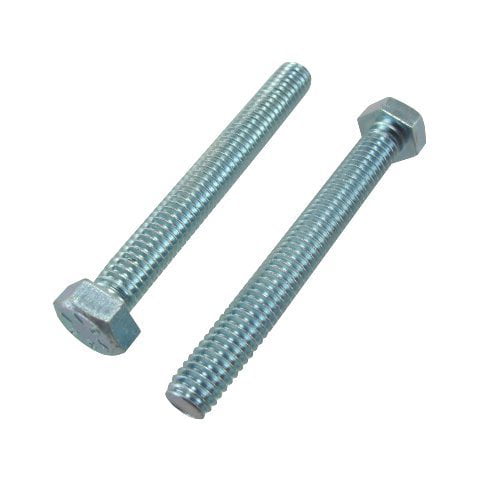 Box of 50 3/8"-16 X 6" Zinc Plated Fully Threaded Grade 2 Tap Bolts 