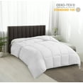 thumbnail image 6 of Lux Decor Collection Queen Comforter - Quilted Duvet Insert with Corner Tabs - Box Stitched Down Alternative Comforter (Queen, White), 6 of 10