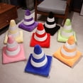 thumbnail image 3 of Plush Safety Traffic Cone Toy Pillow Soft Simulation Orange Roadblock Stuffed Model Cute Plushies Roadblock Dolls for Photo Prop Construction Party Favors,17.7'', 3 of 6