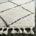 thumbnail image 3 of SAFAVIEH Casablanca Anderson Geometric Wool Shag Runner Rug, Ivory/Grey, 2'3" x 8', 3 of 7