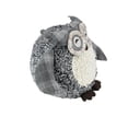 thumbnail image 2 of 12" Charming Gray Plaid Owl w/ Textured Ivory Plush Table Top Christmas Figure, 2 of 2