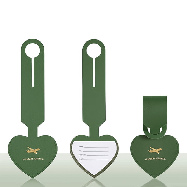Xihbxyly Etiqueta de Equipaje de Cuero, Identificación de Color Brillante, Material de Cuero Duradero, Diseño de Hebilla Segura, Fácil de Usar, Esencial para Viajes, Multiusos, Estilo Personalizado,