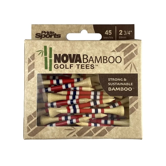 Pride Golf 2 3/4" Nova Bamboo Tees Red/White/Blue