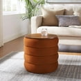 thumbnail image 1 of Modway Mezzo Round Performance Velvet Storage Ottoman in Rust, 1 of 9