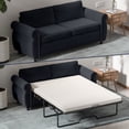 thumbnail image 1 of ZAFLY Canapé-Lit 2-en-1 Format Grand / Causeuse Convertible avec Matelas / Canapé-Lit pour Salon - Gris, 1 of 7
