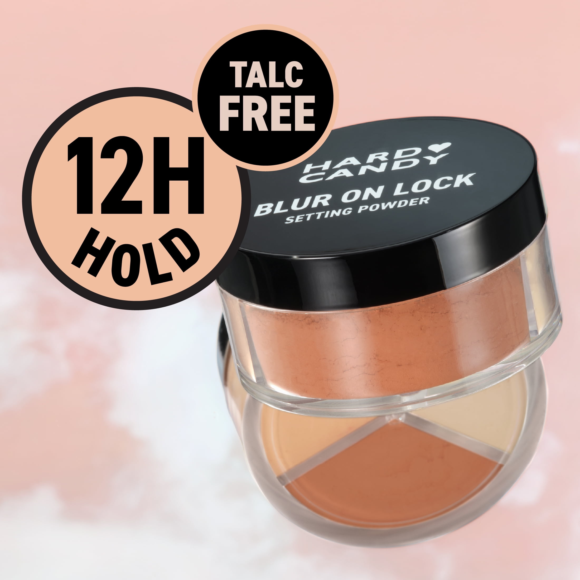 Hard Candy Blur On Lock Setting Powder, Brightening & Baking Loose Powder, Translucent Peach 5294