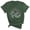 Dark Green, variant on Womens Short Sleeve Shirts Oversized Tees Crew Neck Graphic Print Y2K Vacation Tops