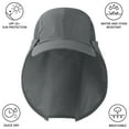 thumbnail image 4 of BASSDASH UPF 50+ Foldable Fishing Hat Baseball Cap with Removable Neck Flap Portable for Men Women Golf Hiking, 4 of 7