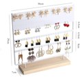 thumbnail image 3 of Jewelry Organizer, 144 Holes (White) with Wooden Base, Hanging Earring Holder, 3 of 5