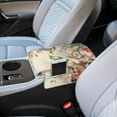 thumbnail image 3 of Renewold Hummingbird Flower Beige Car Center Console Cover Comfortable Non-slip Armrest Cushion with Side Storage Pocket Arm Rest Covering Protective Cover Car Interior Accessories, 3 of 9